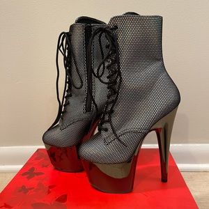 Adore 7” Holographic Mesh Platform Booties